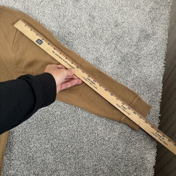 Tommy Hilfiger Sweater Womens XL Relaxed Fit Mockneck Academia Preppy Tan - Picture 8 of 12